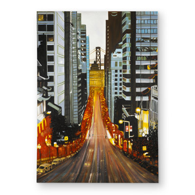 San Francisco by Night - Scenic Blue Outdoor Area Rug | Decor