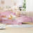Wood Platform Bed with Guardrails on Both Sides and Two Storage Drawers ,Pink-1272059489