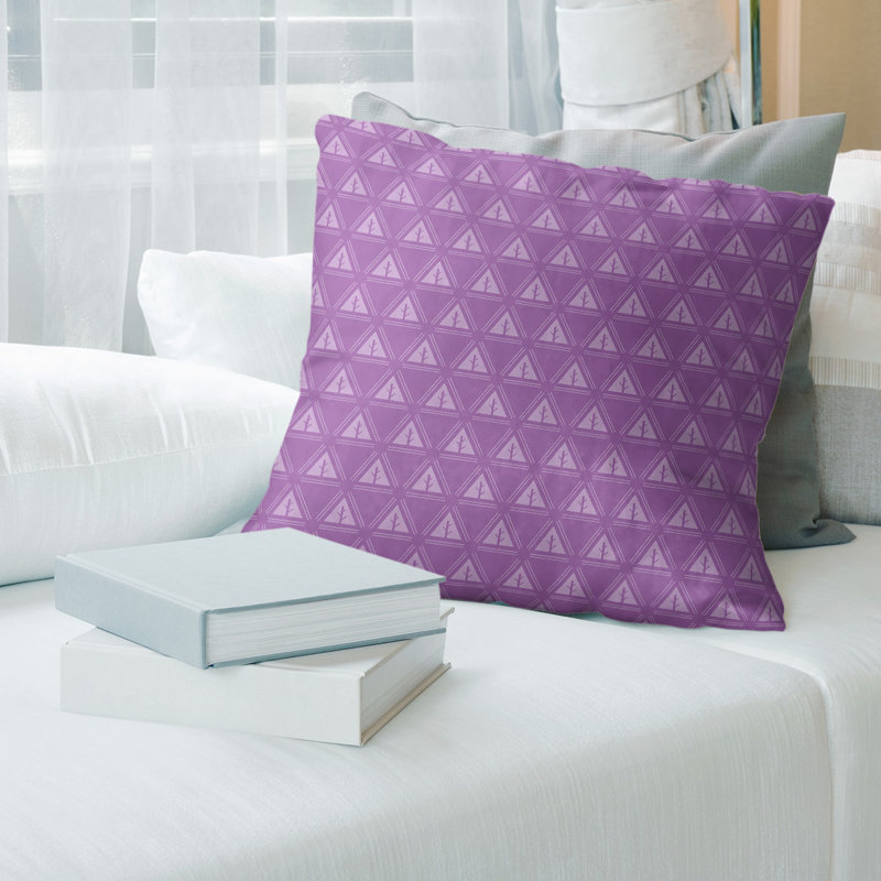 Coussin Theo Nath, 18 po x 18 po, Bourre en polyester, Violet frais