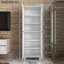 Armoire polyvalente moderne 24,6 x 75,2 x 14,1 pouces, blanche | 100% panneau de particules enduit de mélamine, épaisseur: 0,7 pouce | Nombreuses tablettes murales idéales pour le rangement supplémentaire à la maison ou au bureau