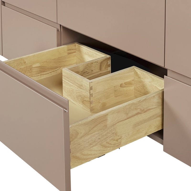   Base de meuble-lavabo mural simple en moka West 60 po West, Moka