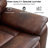 35.8" Wide Sleek Modern Top Genuine Leather Upholstered Power Recliner With Side Pocket & USB Port (Set Of 2)-1727681355