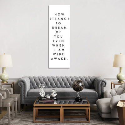 How Strange To Dream Of You by Honeymoon Hotel - Wrapped Canvas Panoramic Print