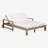 Outdoor Wooden Sunbed Double Chaise Lounge-1200905013