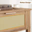 Zayer Rattan Entryway Table, 43" Console Table with Drawers, 2 Tier Sofa Table with Storage, Wooden Console Table for Entryway-1089253028