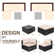 Huang 5 Piece Patio Conversation Set All Weather Wicker Rattan Sofa 3-4 Persons Outdoor Sectional Seating Group with Cushions,Pillows & Glass Table for Porch,Lawn and Yard
