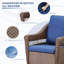 Chaise d'intérieur, ensemble de 2 chaises pivotantes d'extérieur, chaises de patio avec coussins pour le porche ou la cour