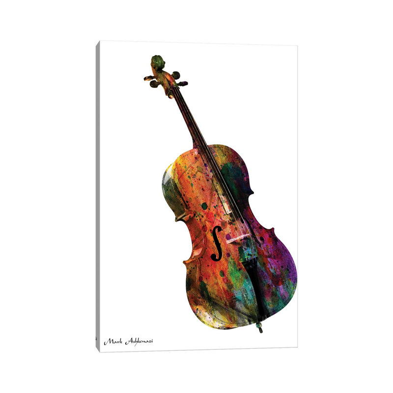 Cello by Mark Ashkenazi - Wrapped Canvas Gallery-Wrapped Canvas Giclée, 20.32 cm H x 30.48 cm W