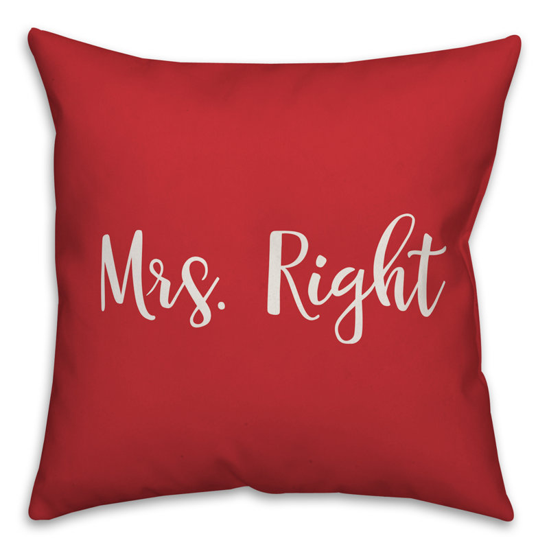  Coussin Mme. Right, Rouge / Blanc, Coussin décoratif