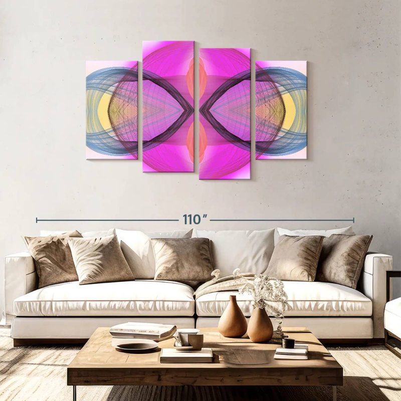Avery, motif symétrique en V, H 48 po x l 75 po