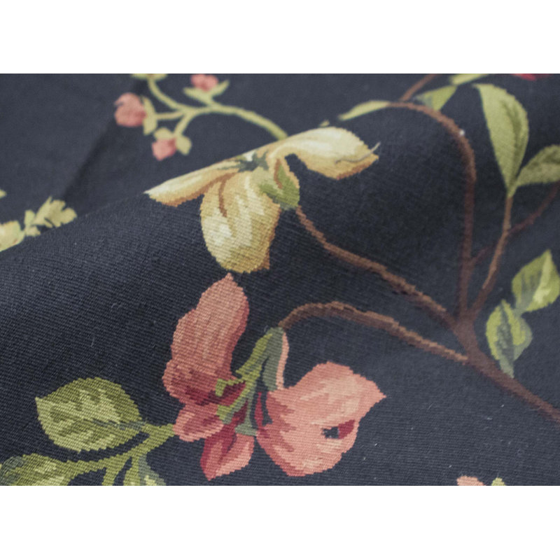 Hand-Knotted High-Quality Black Area Rug