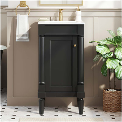 18" French-Style Bathroom Vanity for Small Spaces