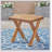 Handcrafted Acacia Wood Side Table With Sandblast Teak Finish For Outdoor Use And Rustic Charm