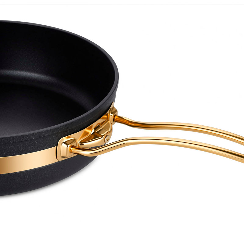 Caannasweis 7 Pieces Granite Nonstick Cookware Sets, Black