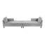 Canapé-lit gris moderne 53,5 po avec accoudoirs double couche pour le salon-42702552