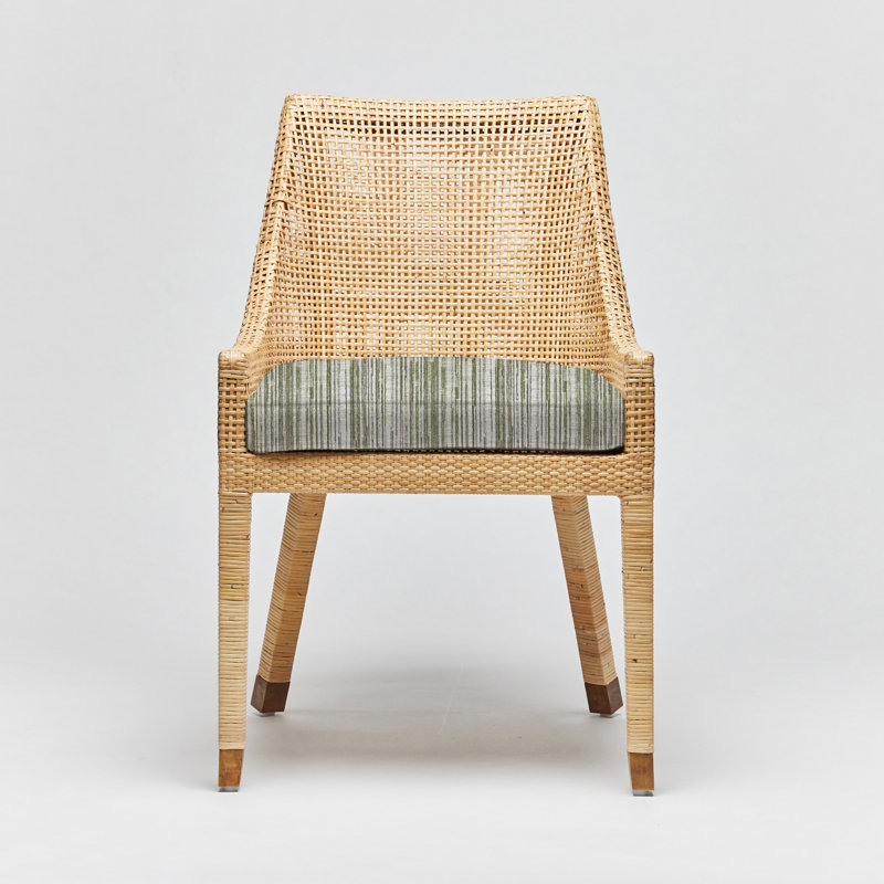 Chaise d'appoint Boca, Taillis de sauge, Rotin naturel