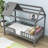 Hadrien Twin Wood House Bed with Fence-370013150