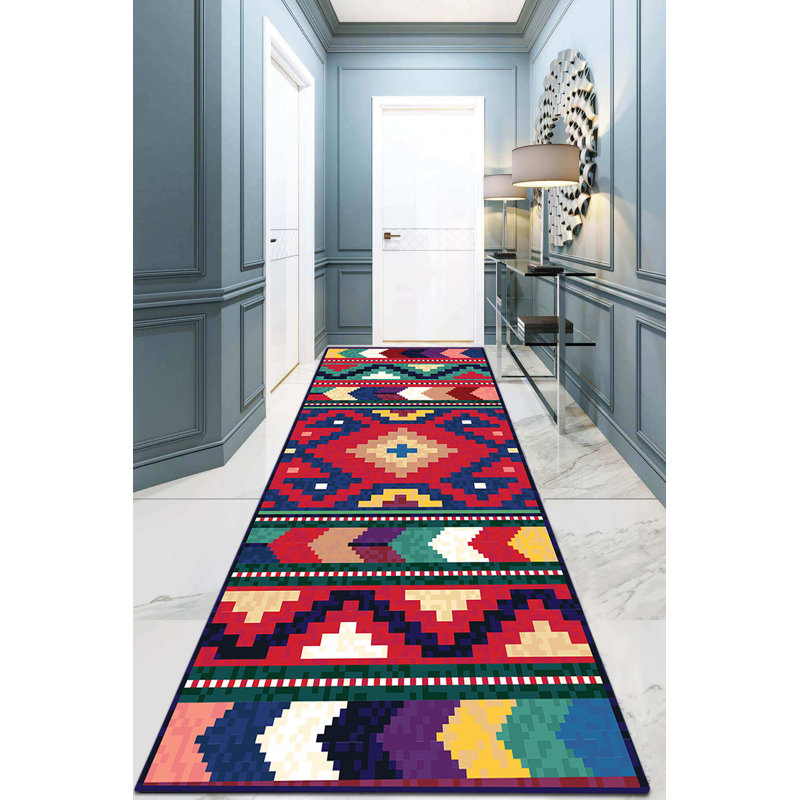 Antibacterial Hall Carpet, 100% Polyester, 39.4 x 78.7 inches | Non-Slip Underside, 0.4 in Pile Height | Washable by Machine, Durable Dot Base | Perfect for High Traffic Areas, Easy to Clean and Maintain