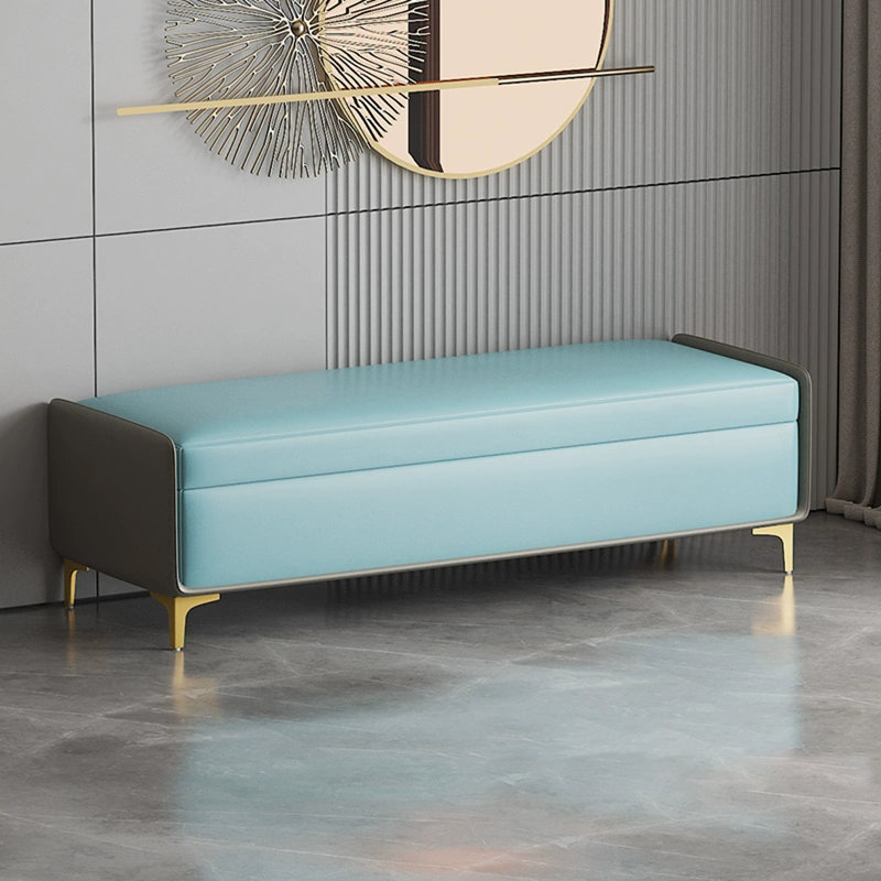 Banc avec revêtement, Bleu, 15.75" H x 62.99" W x 15.75" D