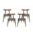 Casaleggio Fabric And Rubberwood Dining Chairs-1685447602
