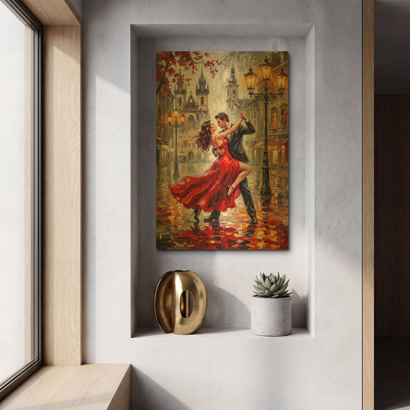 " Dancing Beneath the Lamps " Print, 12 po x 16 po