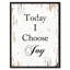 «Today I Choisissez Joy», reproduction d'art textuel sur toile encadrée-29514142
