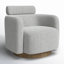 Fauteuil d'appoint pivotant avec appui-tête réglable Becerril-1899824105-1899824102
