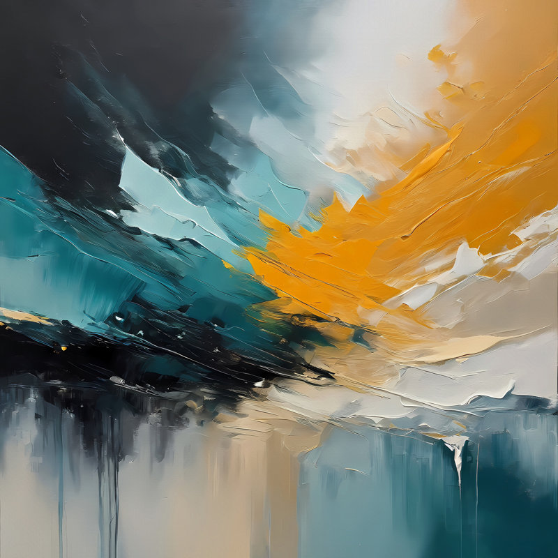 Sunset Over Mountains, 24" H x 24" W