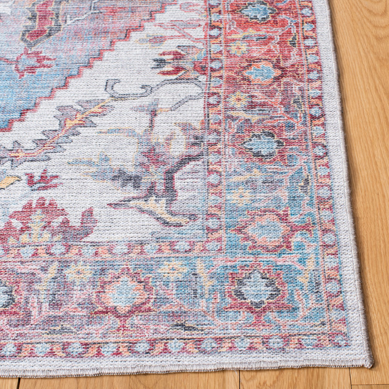 Rust and Ivory Hand-Knotted Reversible Viscose Area Rug