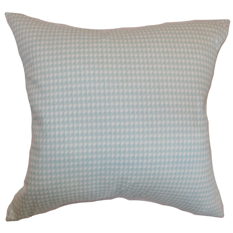 Coussin de sol pied-de-poule Lviv, Bleu poudre