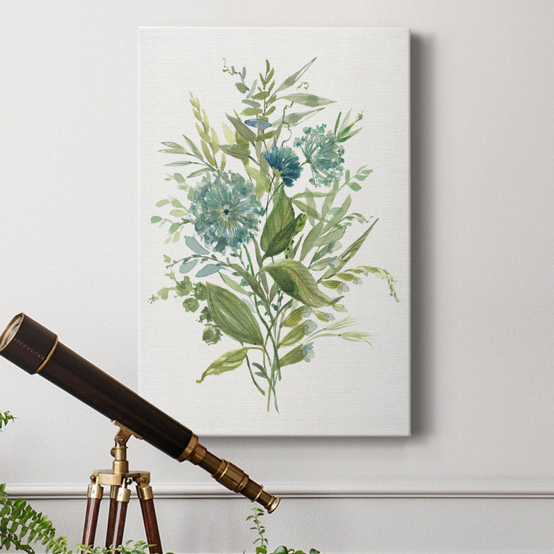 Verdure II - peinture sur toile tendue, H 12 po x l 8 po x P 1 po