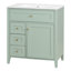 Meuble-lavabo vert 30 po avec lavabo-517484799-517484794