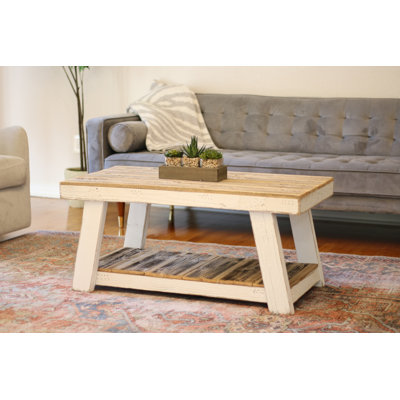 Altamease Solid Wood Top Single Coffee Table