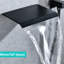 Robinet de douche moderne noir mat avec robinet de baignoire mural, douchette à main, bec cascade et rouille