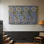 Design floral floral / papier peint (bleu et jaune) -William Morris-toile tendue avec châssis-c. Fin du 19e siècle-1317131552