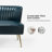 Euclid 47'' Modern Faux Leather Armless Loveseat with Channel Tufted Back-69469925