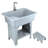 Utility Sink Laundry Tub For Washing Room, Plastic Freestanding Utility Sink With Stainless Steel Faucet