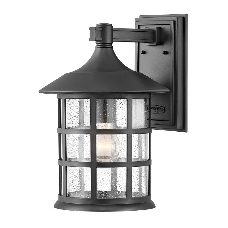 Lanterne Murale D'extérieur Blanche À 1 Ampoule Freeport, H 12,25 po x l 8 po x P 9 po, Noir texturé