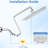 12 Inch Rain Shower Head With Adjustable Arm - Stainless Steel, Scaling, Easy Installation, Wall Mounted Rainfall 2 Gpm Max Flow, Fixture