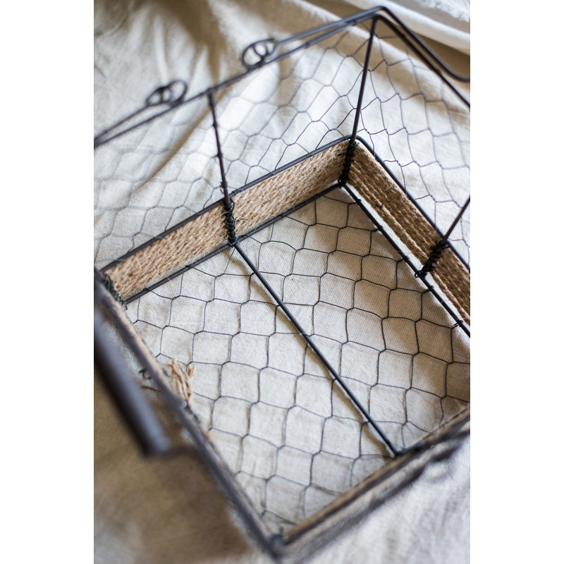 Gracie Oaks Decorative Basket, 12.8" H x 11.8" W x 9.8" D