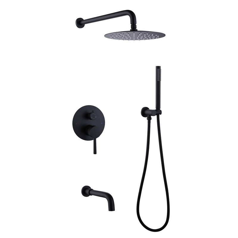 Système de douche mural avec valve brute