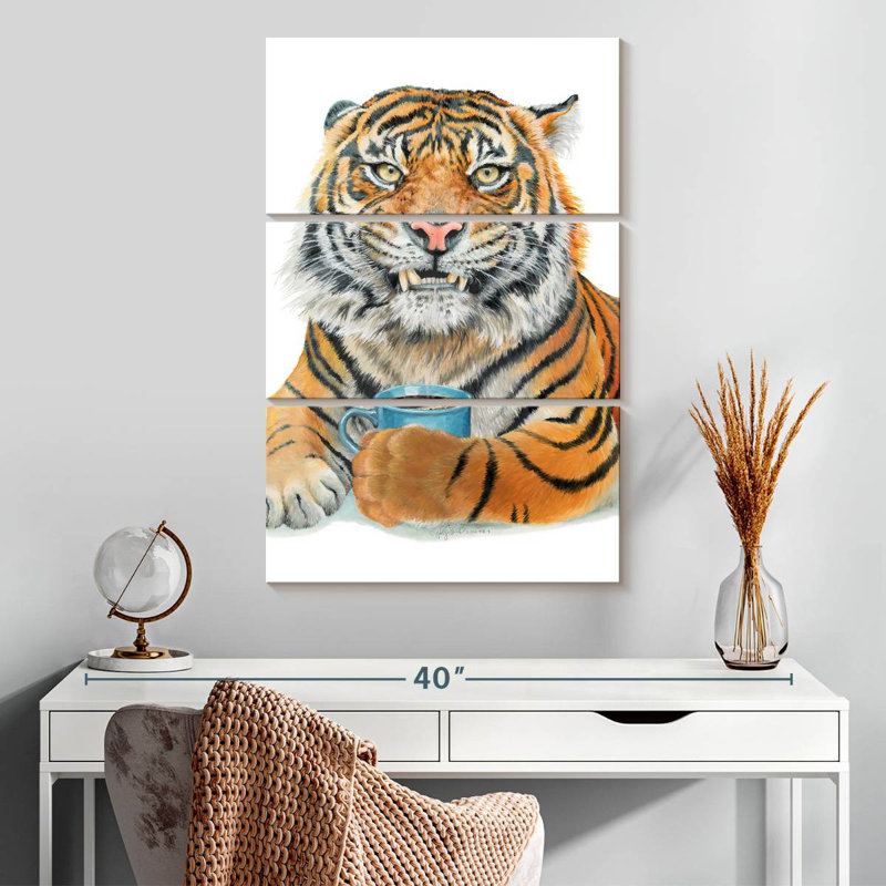 Tigre trop jeune Brampt, H 32 po x l 20 po