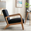 Chaise rembourrée en microfibre de style rétro-2021729986