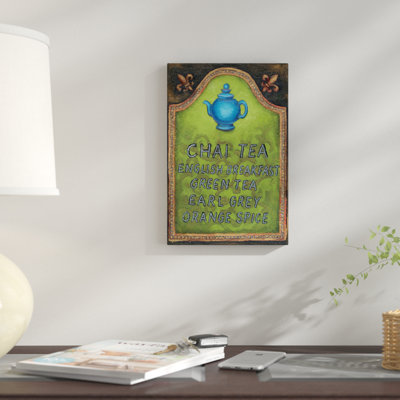 « tea », art textuel sur toile tendue