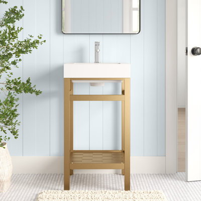 Irven 17.7'' Single Bathroom Vanity with Resin Top
