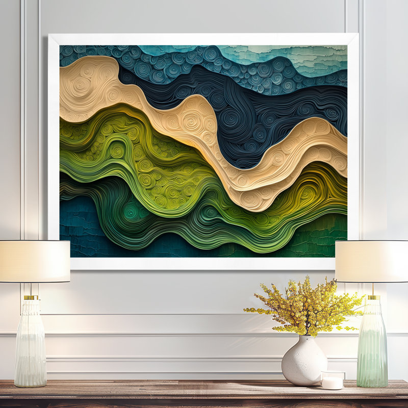 Braunste - Abstract Wall Art, Reproduction encadrée d'une seule photo, H 12 po x l 20 po, Blanc