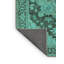 Tapis oriental en laine / polyester tissé à la machine en bleu-1560581023