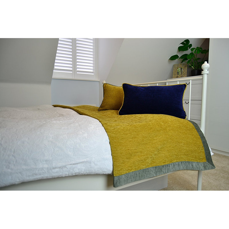 Baccus Throw Blanket, Yellow/Grey