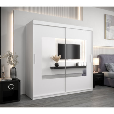 Attalie 2 Door Manufactured Wood Wardrobe