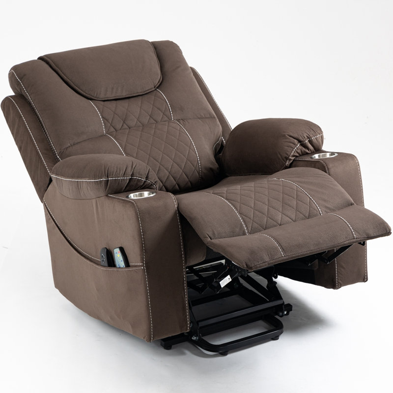Fauteuil inclinable motorisé avec massage multifonctionnel, Café